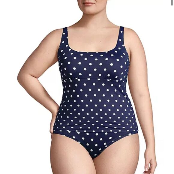 Lands' End Women's Plus Size Slender Suit Carmela One Piece Swimsuit Siz… - Picture 1 of 9